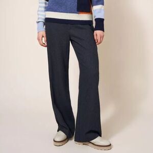 WHITE STUFF BELLE TWEEDY WIDE LEG TROUSER
IN GREY‎ MULTI SIZE 10 NWT